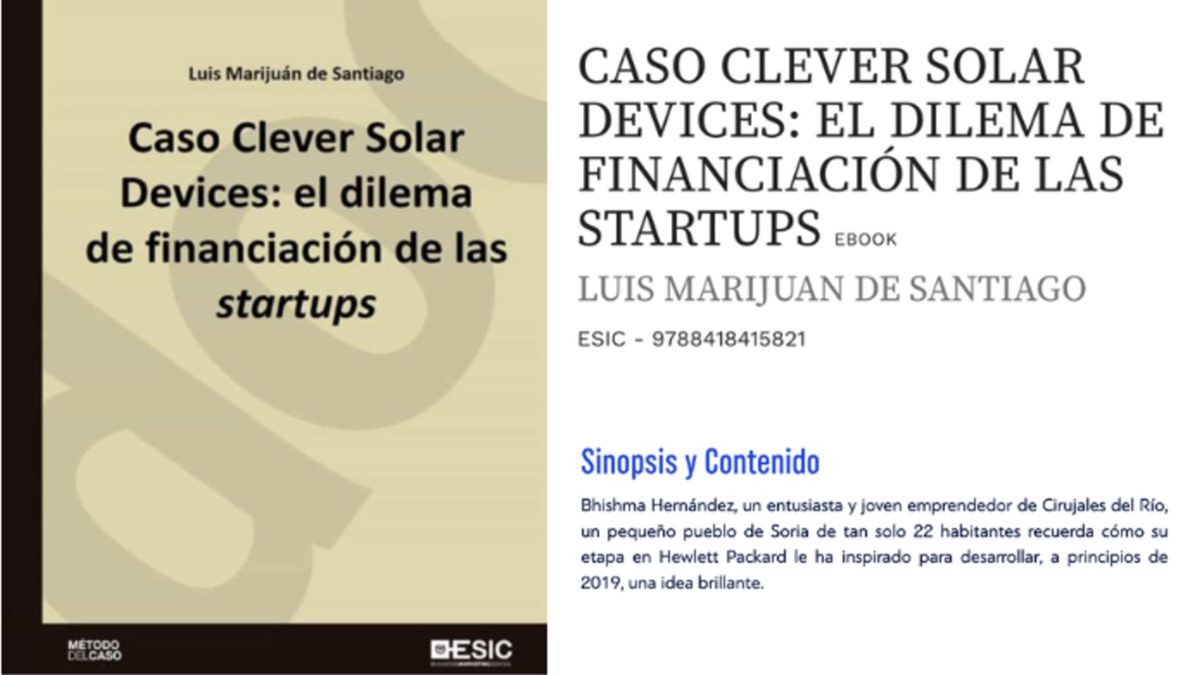 eBook: "CASO CLEVER SOLAR DEVICES: El dilema de financiación de las Startups"