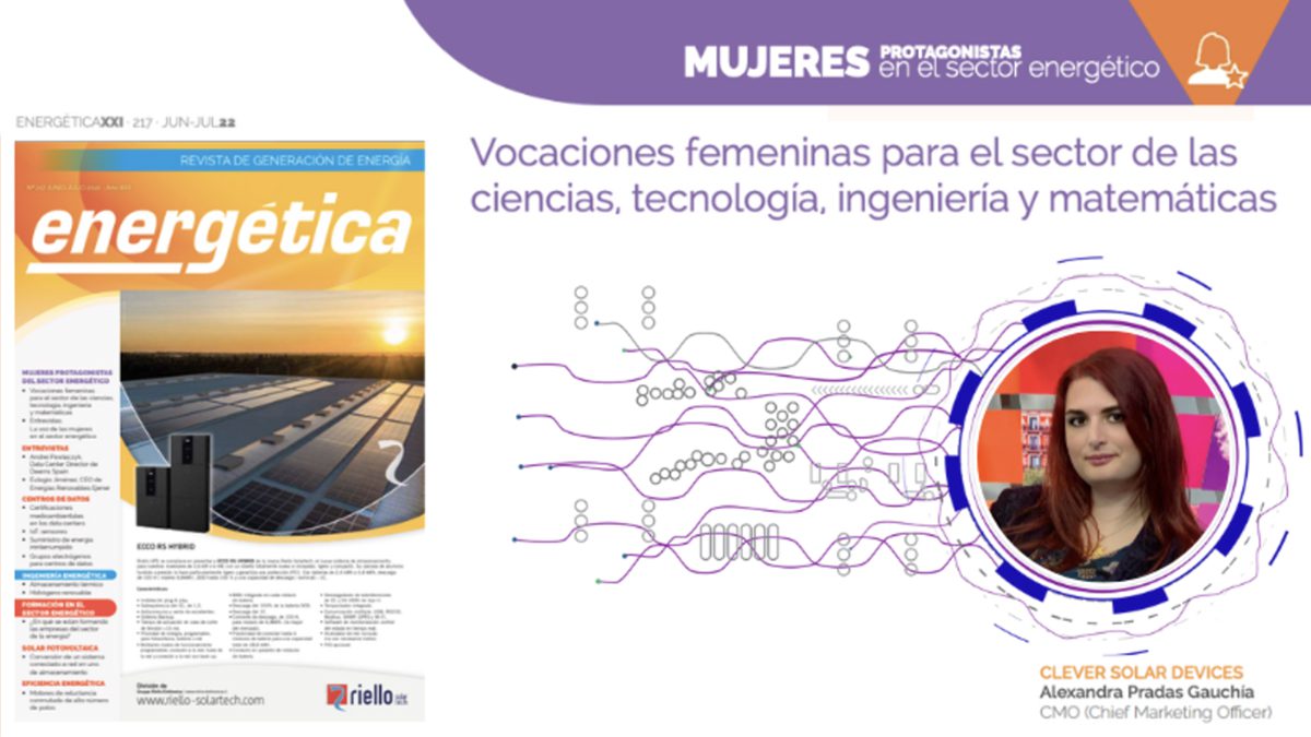 Alexandra Prada Gauchía, Clever Solar CMO, at the Leading Women in the Energy Sector feature by Energética 21.